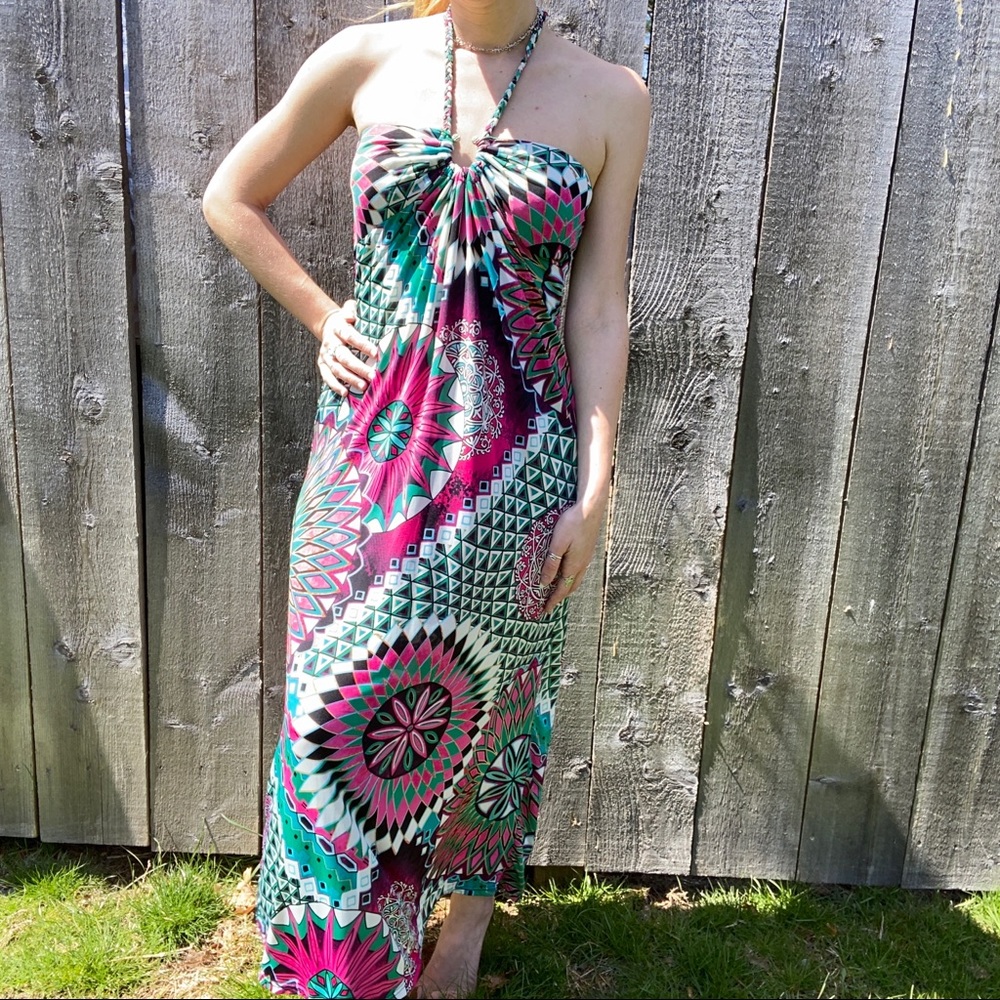 Maxi Dress with braided Halter Top